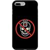 Anti AI Skull Distressed Designs Custodia per iPhone 7 Plus/8 Plus Stop AI - Skull Warning - Dì no all'intelligenza artificiale
