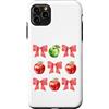 Funny Apple Gifts Apple Fruit Lovers Custodia per iPhone 11 Pro Max Divertente Coquette Apple Picking Crew Stagione con archi rossi