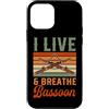 Jazz Band Bassoon Player Merch With Retr Custodia per iPhone 12 mini I Live And Breathe Fagotto