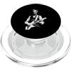President Abe Lincoln Playing Guitar Roc Abraham Lincoln Suonare Chitarra Elettrica Vintage Rock PopSockets PopGrip per MagSafe