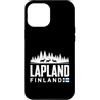 Lapland Finland Travel Souvenirs Custodia per iPhone 12 Pro Max Lapponia Finlandia Skyline Badge viaggio souvenir
