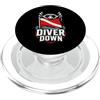 Arte Subacquea Oceano Bandiera Subacqueo Immersioni Bandiera Diver Down Mare PopSockets PopGrip per MagSafe