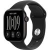Apple Watch Series 12 GPS 42 mm Smartwatch | Cassa in alluminio nero con cinturino Sport nero - S/M