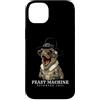 Thanksgiving Feast Funny Steampunk Pilgr Custodia per iPhone 14 Plus T-Rex Dinosauro Vintage Retro Turchia Cena Giorno Vendemmia Autunno