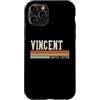Retro Vintage Personalized Family Names Custodia per iPhone 11 Pro VINCENT Retro Vintage Uomini Bambini Ragazzi Nome