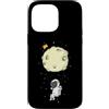 Universe star planets solar Sun ufo moon Custodia per iPhone 14 Pro Max Astronauta con luna paracadute