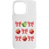 Funny Apple Gifts Apple Fruit Lovers Custodia per iPhone 14 Pro Max Divertente Coquette Apple Picking Crew Stagione con archi rossi