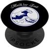 Japanische Wellenkunst mit maritimem Wor Scritta Sea Time Waves con illustrazione dell'oceano giapponese PopSockets PopGrip Adesivo