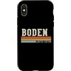Retro Vintage Personalized Family Names Custodia per iPhone X/XS BODEN Retro Vintage Uomini Bambini Ragazzi Nome
