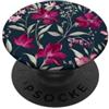 Graziosi disegni floreali Giardino fiorito fucsia scuro PopSockets PopGrip Adesivo