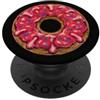 Zen Doughnut Sweets Linocut Designs Decorazione a forma di ciambella con mandala xilografia, pasticceria PopSockets PopGrip Adesivo
