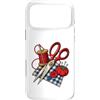 Creative Sewing & Craft Designs Custodia per iPhone 17 Pro Max Forbici da cucito per filo ago tessuto Crafter Supplies Design