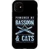 Jazz Band Bassoon Player Merch With Retr Custodia per iPhone 11 Alimentato da Fagotto E Gatti