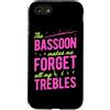 Jazz Band Bassoon Player Merch With Retr Custodia per iPhone SE (2020) / 7/8 Il fagotto mi fa dimenticare il gioco di parole degli acuti