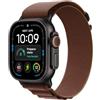 Apple Watch Ultra 4 GPS + Cellular 49 mm | Cassa in titanio nero con Alpine Loop borgogna - M
