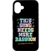 Jazz Band Bassoon Player Merch With Retr Custodia per iPhone 16 Plus Questa canzone ha bisogno di più fagotto