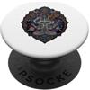 Lakelandwholesale1 Shirt Company Figura meditante Fungo Albero Della Vita Mandala Art Graphic PopSockets PopGrip Adesivo