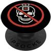 Anti AI Skull Distressed Designs Stop AI - Skull Warning - Dì no all'intelligenza artificiale PopSockets PopGrip Adesivo