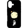 Universe star planets solar Sun ufo moon Custodia per iPhone 17 Astronauta con luna paracadute