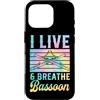 Jazz Band Bassoon Player Merch With Retr Custodia per iPhone 16 Pro I Live And Breathe Fagotto