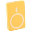 Grundig Power Bank 5000 mAh, Powerbank iPhone compatibile con MagSafe, caricatore con 5 W wireless e USB-C, power bank con indicatore LED, giallo