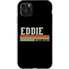Retro Vintage Personalized Family Names Custodia per iPhone 11 Pro Max Eddie Retro Vintage Uomini Bambini Ragazzi Nome