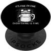 It's Fine I'm Fine Everything Is Fine Coffee Frog Sarcastico PopSockets PopGrip Adesivo