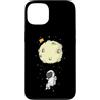 Universe star planets solar Sun ufo moon Custodia per iPhone 13 Astronauta con luna paracadute