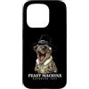 Thanksgiving Feast Funny Steampunk Pilgr Custodia per iPhone 15 Pro T-Rex Dinosauro Vintage Retro Turchia Cena Giorno Vendemmia Autunno