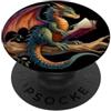 Bookish Grips Dragon Book Lover PopSockets PopGrip Adesivo