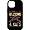 Jazz Band Bassoon Player Merch With Retr Custodia per iPhone 14 Alimentato da Fagotto E Gatti
