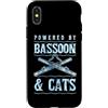 Jazz Band Bassoon Player Merch With Retr Custodia per iPhone X/XS Alimentato da Fagotto E Gatti