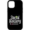 Introvertierten Humor Sozialer Akku Leer Custodia per iPhone 12/12 Pro Social Battery 1% Introverso Umorismo Social Battery Vuota
