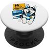 Dog Owners Humor Hi My Name Is Stopthat Husky Hyper Dog Owner Humor PopSockets PopGrip Adesivo
