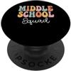 Visit the TeachTrendy Store Scuola media squadra retrò Groovy Vintage primo giorno di scuola PopSockets PopGrip Adesivo