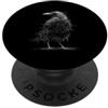 Minimal Abstract Drawing Scribble Line A Astratto Scribble Crow Lover disegnato a mano minimalista Line Art PopSockets PopGrip Adesivo