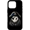Funny Pirate Opossum Animal Lovers Graph Custodia per iPhone 16 Pro Opossum divertente animale amante pirata opossum grafica estetica