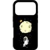 Universe star planets solar Sun ufo moon Custodia per iPhone 17 Pro Astronauta con luna paracadute