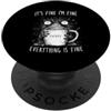 It's Fine I'm Fine Everything Is Fine Coffee Frog Sarcastico PopSockets PopGrip Adesivo