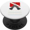Scuba Diving Flag Designs Subacqueo Immersione Bandiera Sub Pinne Maschera PopSockets PopGrip Adesivo