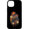 surreal kiwi pocket watch cosmic drip ki Custodia per iPhone 15 Plus Orologio Surreale Kiwi Arte Cosmica