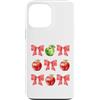 Funny Apple Gifts Apple Fruit Lovers Custodia per iPhone 13 Pro Max Divertente Coquette Apple Picking Crew Stagione con archi rossi