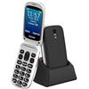 Funker E330 Max Audio 4 - Telefono Cellulare 4G per Anziani, Pieghevole, Facile da Usare, Tasti Grandi, Pulsante SOS, 3 Memorie Dirette, Contatti Foto, Audio PRO e Compatibile con Apparecchi Acustici