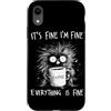 It's Fine I'm Fine Everything Is Fine Co Custodia per iPhone XR It's Fine I'm Fine Everything Is Fine Caffè Pollo Umorismo