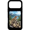 Tyrannosaurus Rex Rides Bicycle Woods Te Custodia per iPhone 17 Pro Max Dinosauro Mountain Bike Attraverso Forest Trail