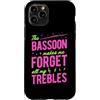 Jazz Band Bassoon Player Merch With Retr Custodia per iPhone 11 Pro Il fagotto mi fa dimenticare il gioco di parole degli acuti