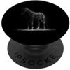 Minimal Abstract Drawing Scribble Line A Astratto Scribble Horse Lover disegnato a mano minimalista Line Art PopSockets PopGrip Adesivo