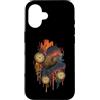 surreal kiwi pocket watch cosmic drip ki Custodia per iPhone 16 Orologio Surreale Kiwi Arte Cosmica