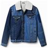 Desigual, Giubbotto di jeans patch sherpa, Cotone, Blu, S