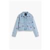 Desigual, Giacca stampata 100% cotone, Cotone, Blu, L